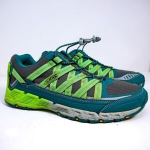 KEEN Versatrail Hiking Trail Waterproof Low Hiking Shoes Teal Lime Green Men 10